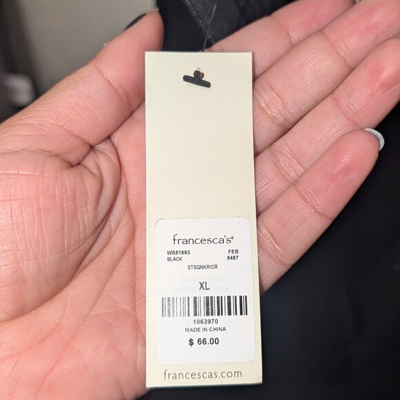 Francesca's Black/White Trim Maxi Dress - Picture 10 of 10